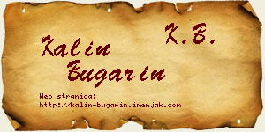 Kalin Bugarin vizit kartica